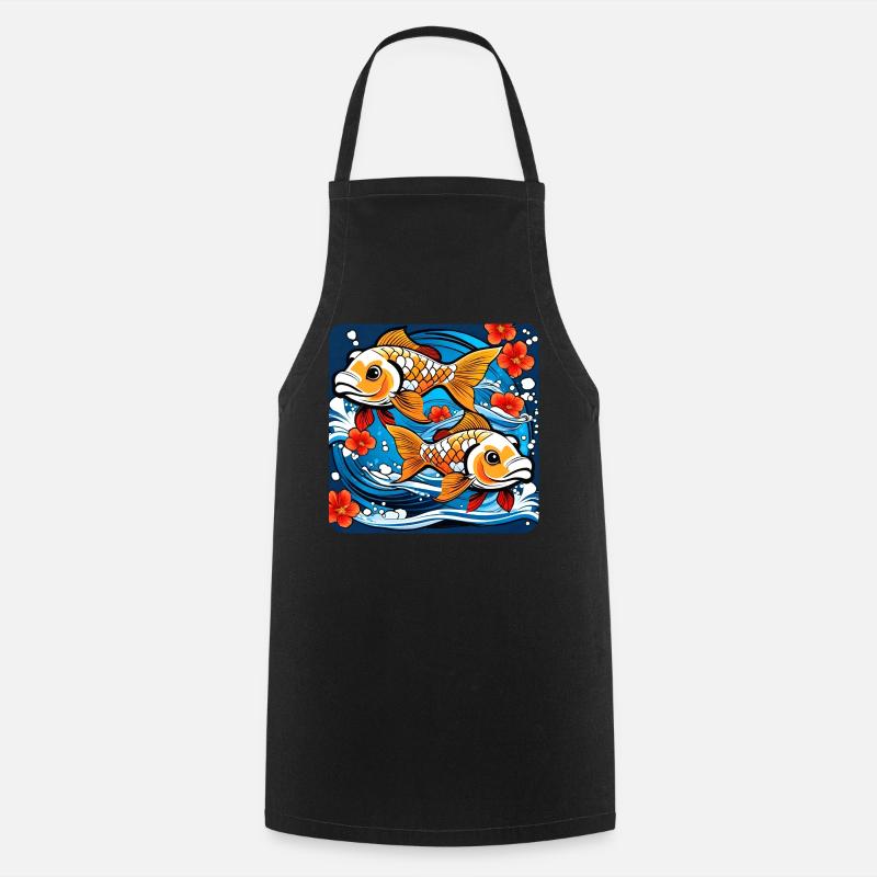 Cute goldfish - Cooking Apron - black