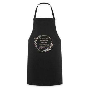 Jane Eyre citation II - Style mignon - Tablier de cuisine - noir - Devant - AI Model Male 185 dark (185cm)