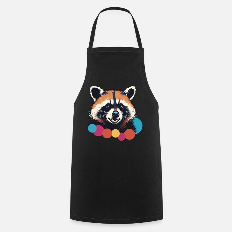 Happy Red Panda - Cooking Apron - black