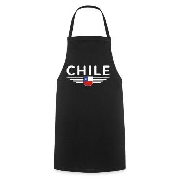 Chile Design – Pour les fans et les amoureux - Tablier de cuisine - noir - Devant - AI Model Male 185 dark (185cm)