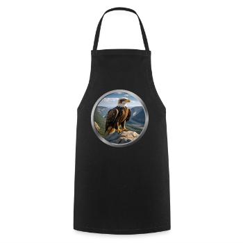 Eagle Animal - 4 - Cooking Apron - black - Front - AI Model Male 185 dark (185cm)