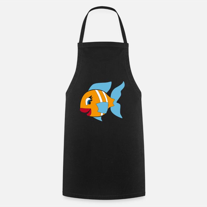 poisson - Tablier de cuisine - noir