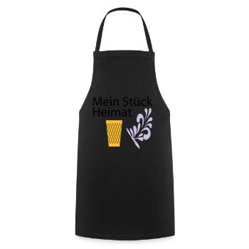 Meine Heimat Geripptes - Apfelwein - Kochschürze - Schwarz - Vorne - AI Model Male 185 dark (185cm)
