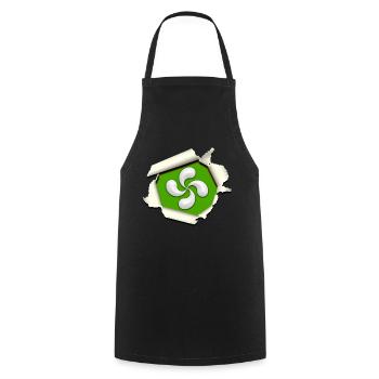 Croix du Pays Basque - Tablier de cuisine - noir - Devant - AI Model Male 185 dark (185cm)