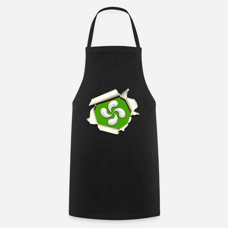 Croix du Pays Basque - Tablier de cuisine - noir
