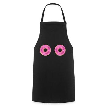 uups, boobs als donuts - Kochschürze - Schwarz - Vorne - AI Model Male 185 dark (185cm)