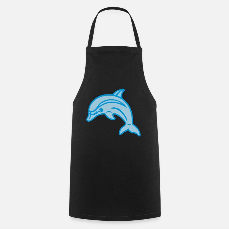 Delfin (dolphin) 01.1 - Kochschürze - Schwarz