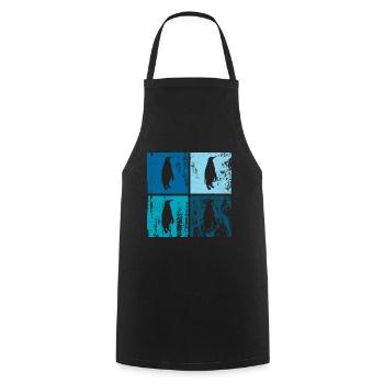 4 x Emperor Penguin - Cooking Apron - black - Front - AI Model Male 185 dark (185cm)