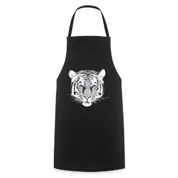 weißer Tiger - Kochschürze - Schwarz - Vorne - AI Model Male 185 dark (185cm)