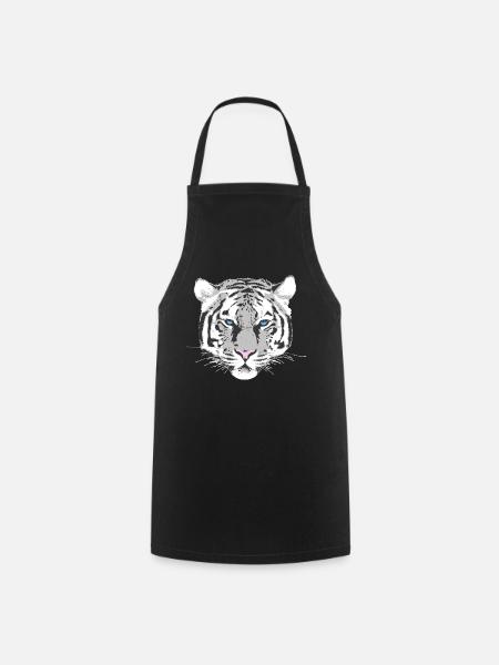 White Tiger - Cooking Apron - black