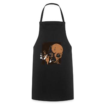 Alien Pothead Kiffen Ganja Cannabis Sci-fi Gift - Cooking Apron - black - Front - AI Model Male 185 dark (185cm)