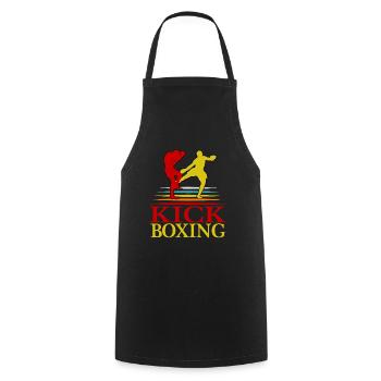 Kickboxing Boxe Arts Martiaux Kickboxing Muay Thai - Tablier de cuisine - noir - Devant - AI Model Male 185 dark (185cm)