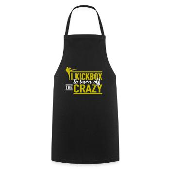 Kickboxing Kickboxer Martial Arts Kickboxing - Cooking Apron - black - Front - AI Model Male 185 dark (185cm)