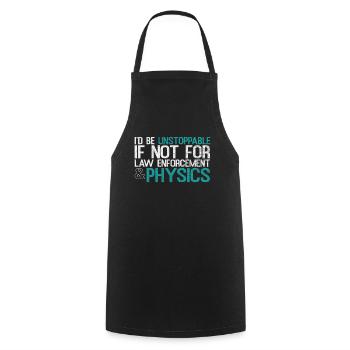 physics - Cooking Apron - black - Front - AI Model Male 185 dark (185cm)