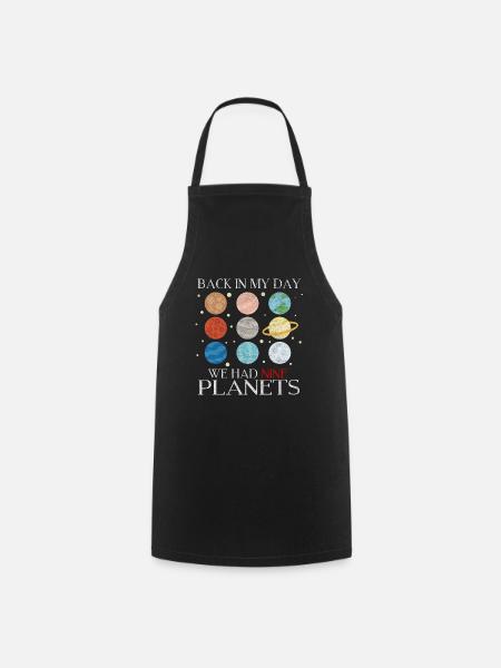 Planet Pluto - Kochschürze - Schwarz