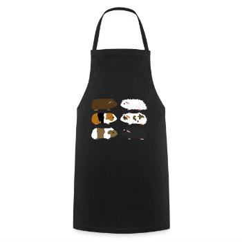 six guinea pigs 1 - Tablier de cuisine - noir - Devant - AI Model Male 185 dark (185cm)