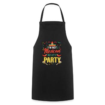 Fête de célébration au Mexique - Tablier de cuisine - noir - Devant - AI Model Male 185 dark (185cm)