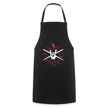 Batterie Batterie Batteur RocknRoll Batteur - Tablier de cuisine - noir - Devant - AI Model Male 185 dark (185cm)