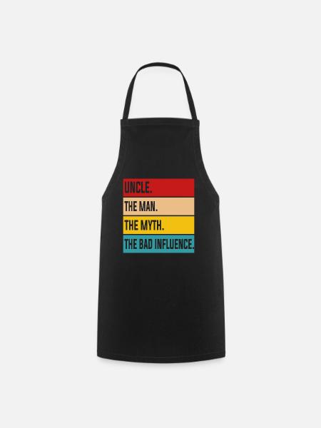 Oncle oncle man mythe mauvaise influence - Tablier de cuisine - noir