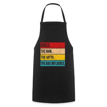 uncle - Cooking Apron - black - Front - AI Model Male 185 dark (185cm)