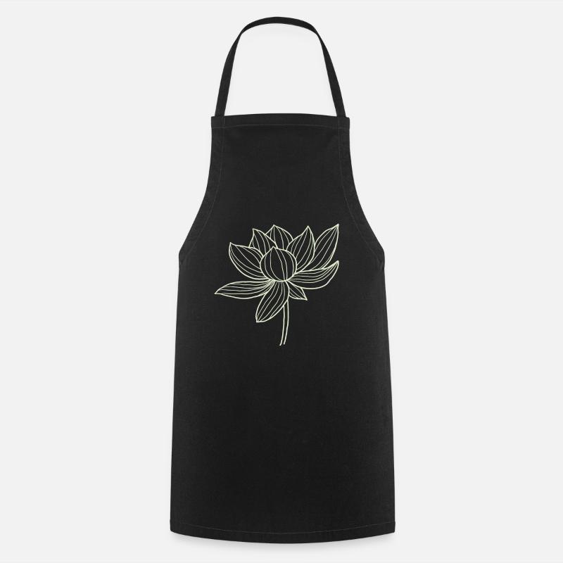 Fleur de lotus - Tablier de cuisine - noir