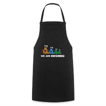 Nous sommes une famille - nous sommes une famille - Tablier de cuisine - noir - Devant - AI Model Male 185 dark (185cm)
