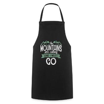Camper Camping - Cooking Apron - black - Front - AI Model Male 185 dark (185cm)
