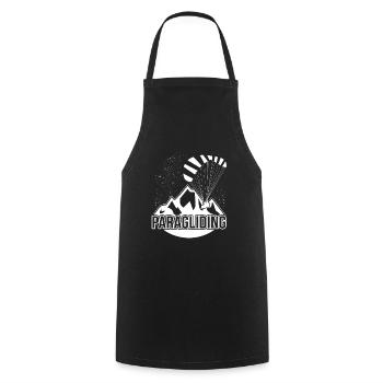 Paragliding Paragliding Paragliding - Cooking Apron - black - Front - AI Model Male 185 dark (185cm)