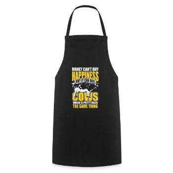Cows Cow Farmer Farm Farmer Farmer Farm - Cooking Apron - black - Front - AI Model Male 185 dark (185cm)