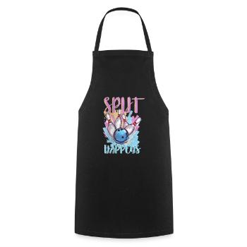 Bowling bowler cone bowling bowling ball - Cooking Apron - black - Front - AI Model Male 185 dark (185cm)