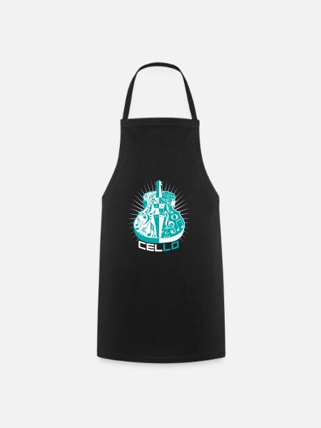 Violoncelle - Tablier de cuisine - noir