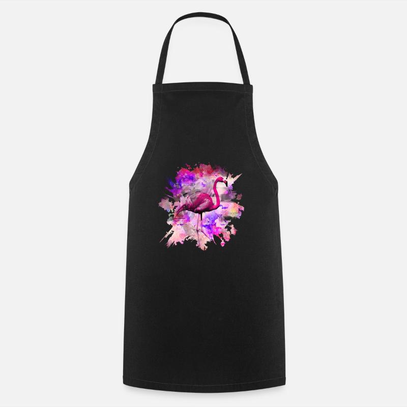 Flamant rose - Tablier de cuisine - noir