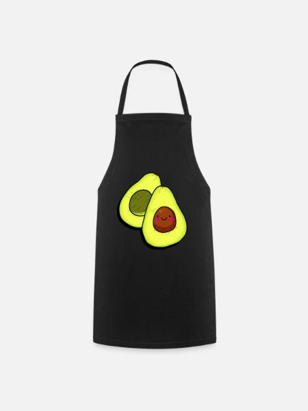 Avocados Advokado Avokado Lustig witzig Vegi Vegan - Kochschürze - Schwarz