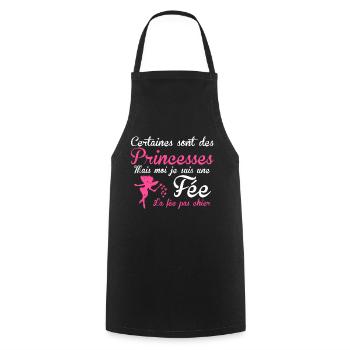 la fée pas chier - Cooking Apron - black - Front - AI Model Male 185 dark (185cm)