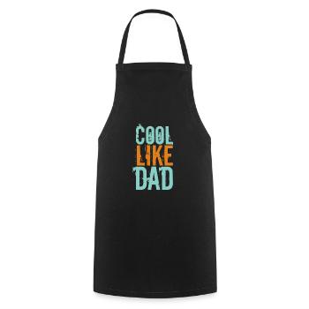 Cool comme papa cool comme papa papa papa papa - Tablier de cuisine - noir - Devant - AI Model Male 185 dark (185cm)