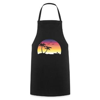 SPRING SUNSET - Tablier de cuisine - noir - Devant - AI Model Male 185 dark (185cm)