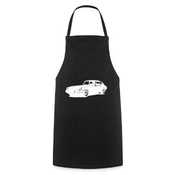 E-type classic from England - Cooking Apron - black - Front - AI Model Male 185 dark (185cm)