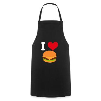 Amour de Burger Amour de Burger - Tablier de cuisine - noir - Devant - AI Model Male 185 dark (185cm)