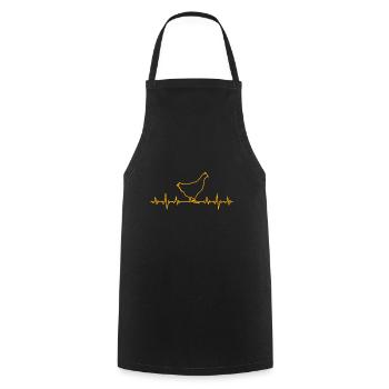 chicken - Cooking Apron - black - Front - AI Model Male 185 dark (185cm)