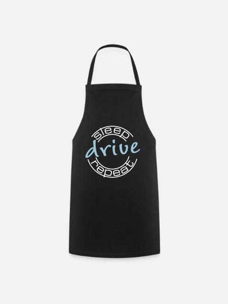 drive sleep repeat rund - Kochschürze - Schwarz