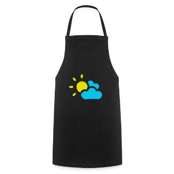 Bewölkt Sonne Wolken Himmel Sommer Frühling - Kochschürze - Schwarz - Vorne - AI Model Male 185 dark (185cm)