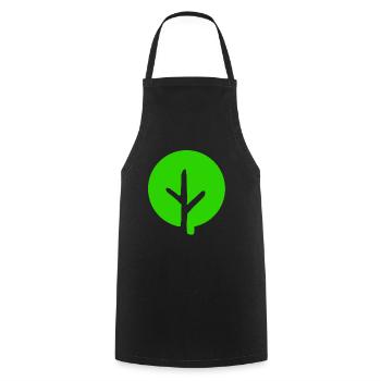 Plant green organic gardener eco leaf nature garden - Cooking Apron - black - Front - AI Model Male 185 dark (185cm)