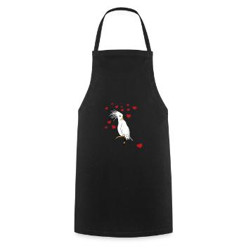 My love hood - Cooking Apron - black - Front - AI Model Male 185 dark (185cm)