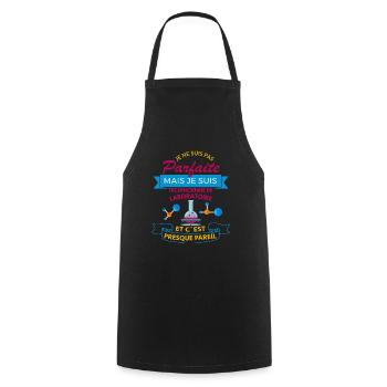 Technicienne de laboratoire parfaite shirt cadeau - Tablier de cuisine - noir - Devant - AI Model Male 185 dark (185cm)