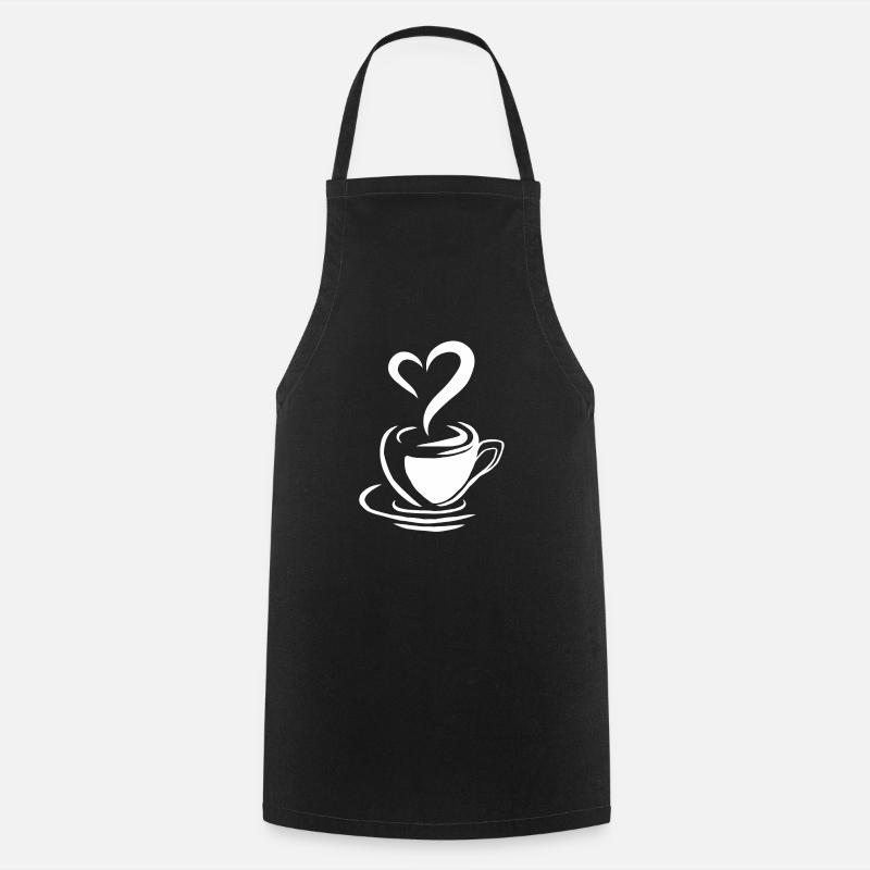 Kaffeebohne Koffein Geschenk Coffee Kaffee Tasse - Kochschürze - Schwarz