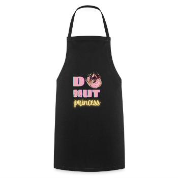 Donut Princess Funny Foodie Shirt Chocolate - Cooking Apron - black - Front - AI Model Male 185 dark (185cm)