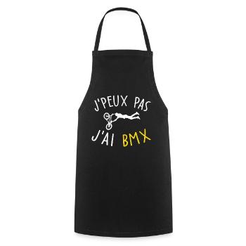 je peux pas j'ai bmx - Tablier de cuisine - noir - Devant - AI Model Male 185 dark (185cm)