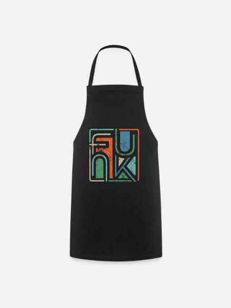 Funk Funky Retro - Tablier de cuisine - noir