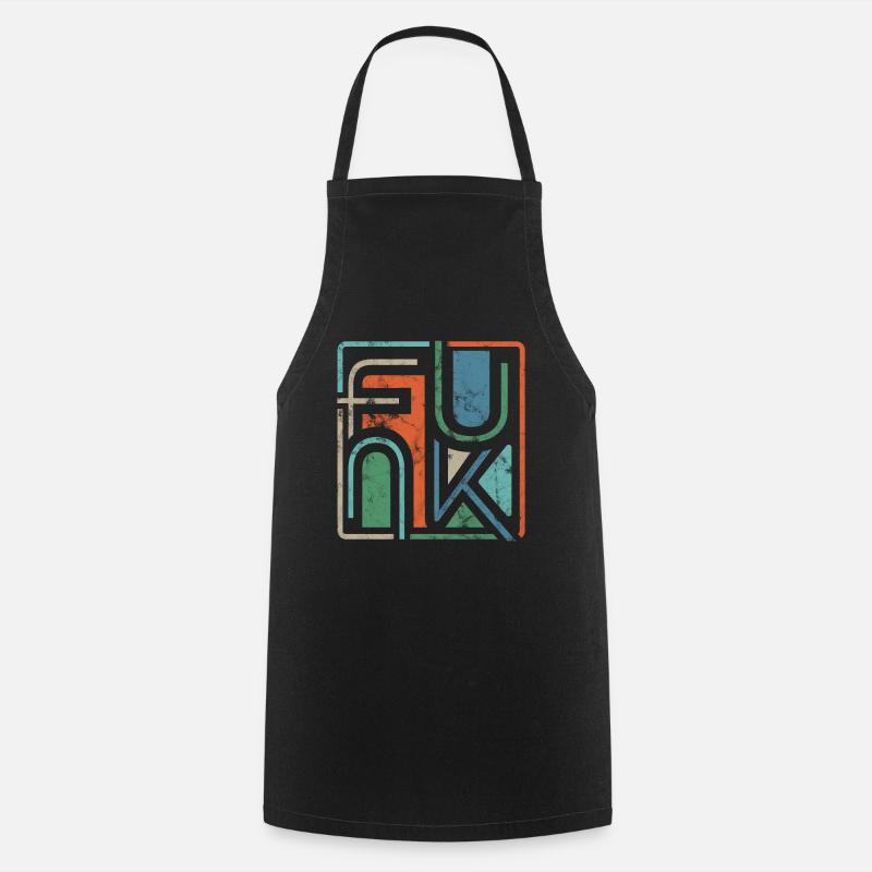 Funk Funky Retro - Tablier de cuisine - noir