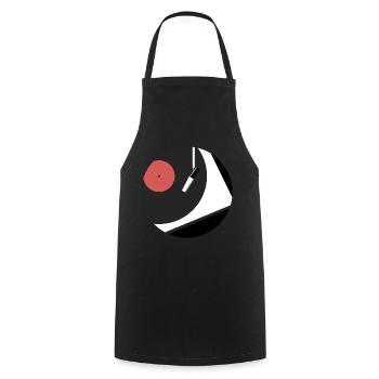 Tourne-disque - Tablier de cuisine - noir - Devant - AI Model Male 185 dark (185cm)
